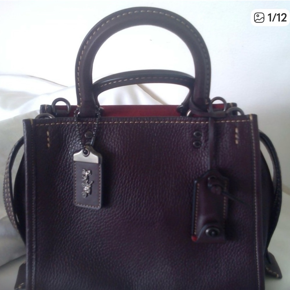 Coach Rich purple Leather Shoulder Bag